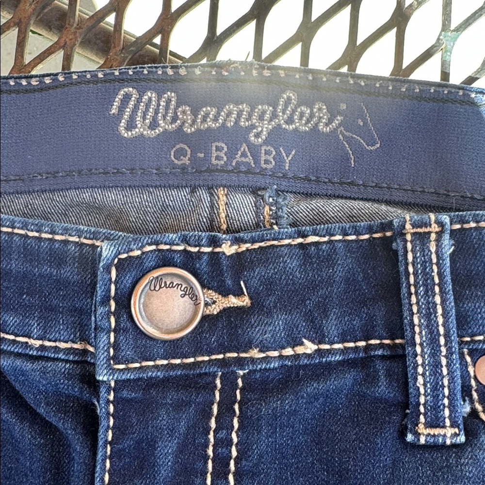 Wrangler Dark Blue Bootcut Jeans - Picture 5 of 7